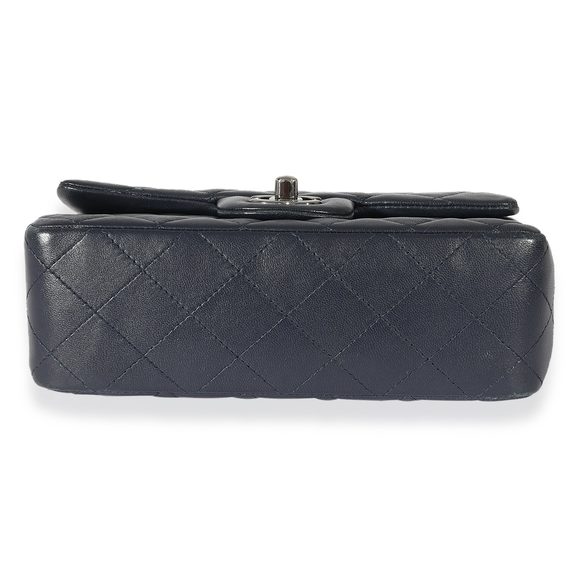 Chanel Navy Quilted Lambskin Rectangular Mini Flap Bag - Picture 5 of 8